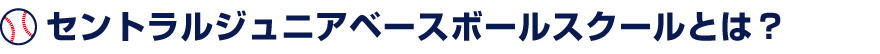 セントラルジュニアベースボールスクールとは？