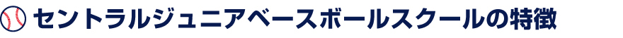 セントラルジュニアベースボールスクールの特徴